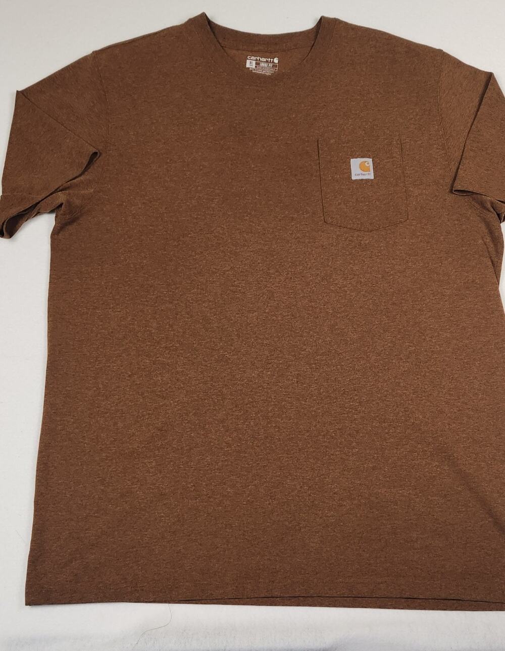 Carhartt K87 Loose Fit Heavyweight Pocket T-shirt Short Sleeve Brown XL Tall